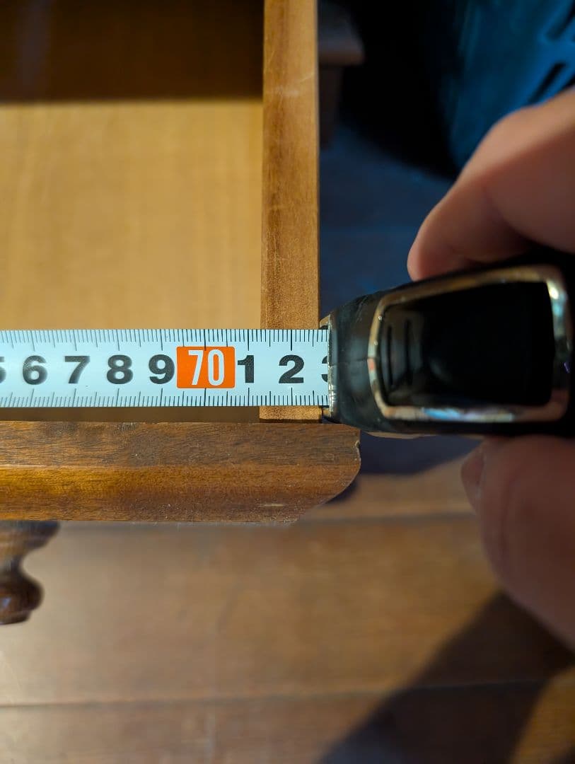 makさん専用オーク材 5段チェスト ブラウン