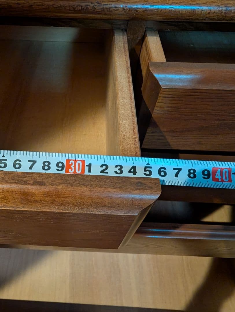 makさん専用オーク材 5段チェスト ブラウン