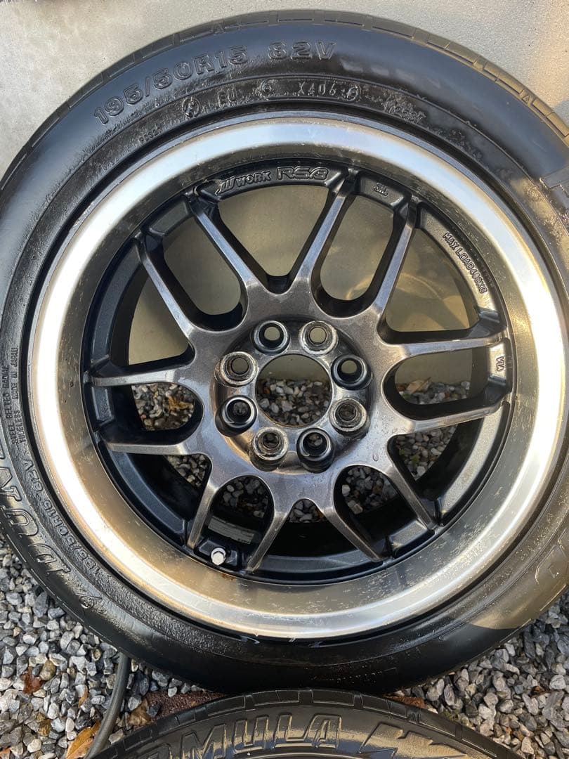 当時物、WORK　RSβ 15インチ 6.5J　4H　PCD100、+42