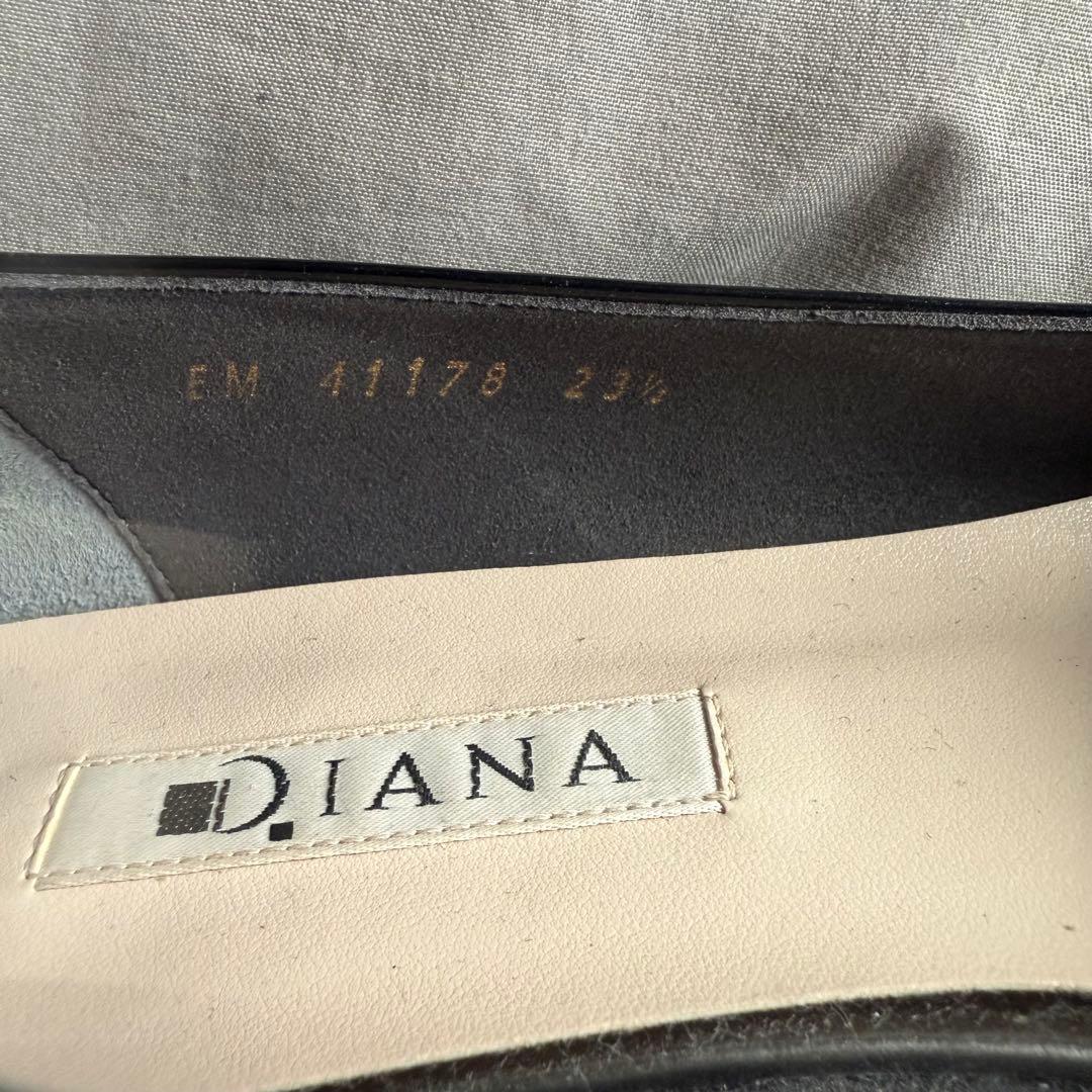 極美品☆ダイアナ オペラシューズ ポインテッドトゥ リボン エナメル フラット