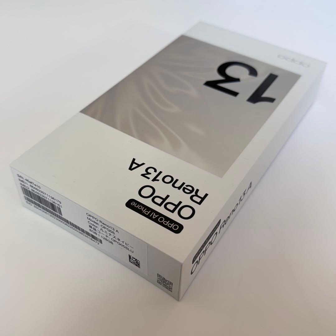 ★新品未使用品★【OPPO Reno13A 128GB ルミナスネイビー　本体】