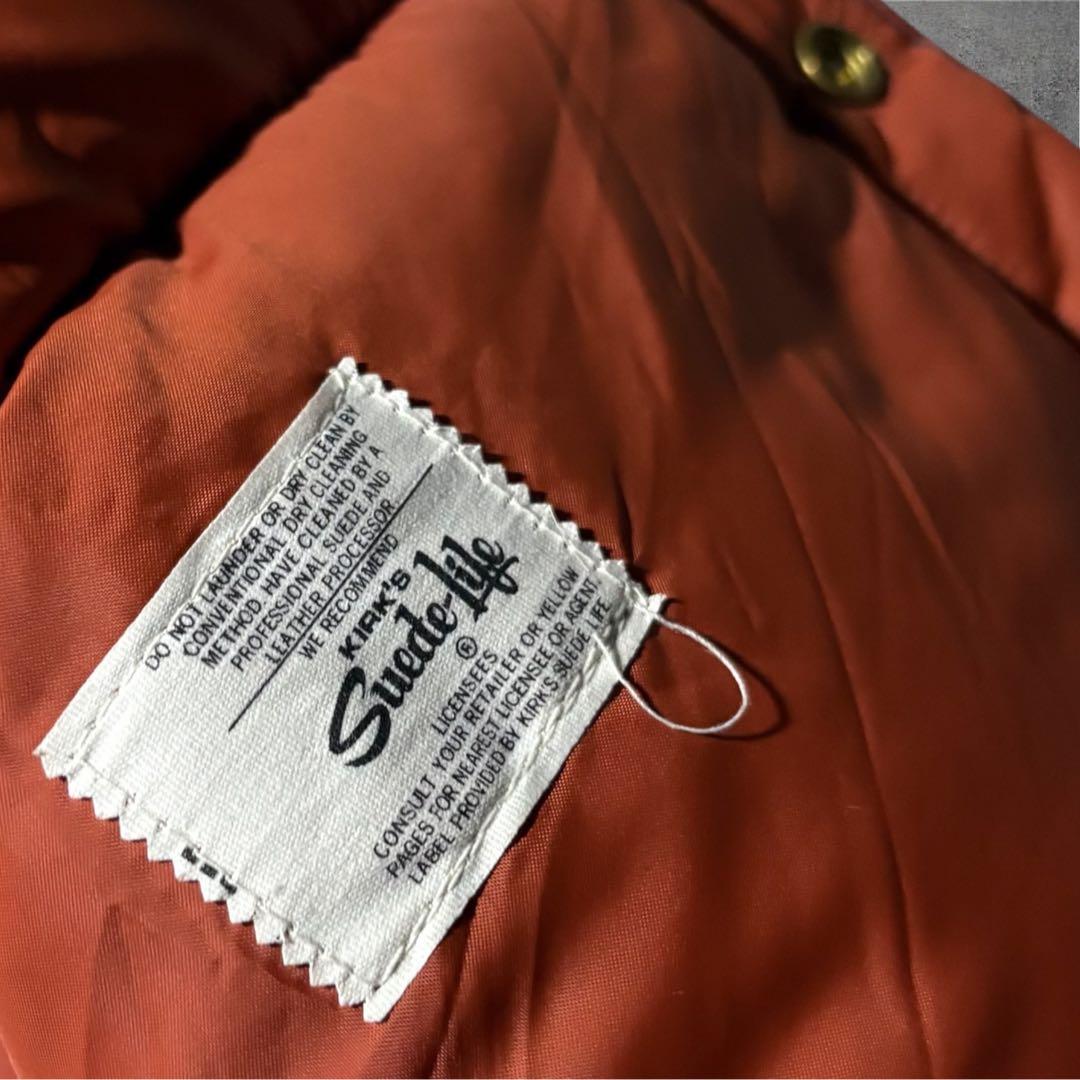 USA製 William Barry レザー切替 ダウンベスト キャメル L