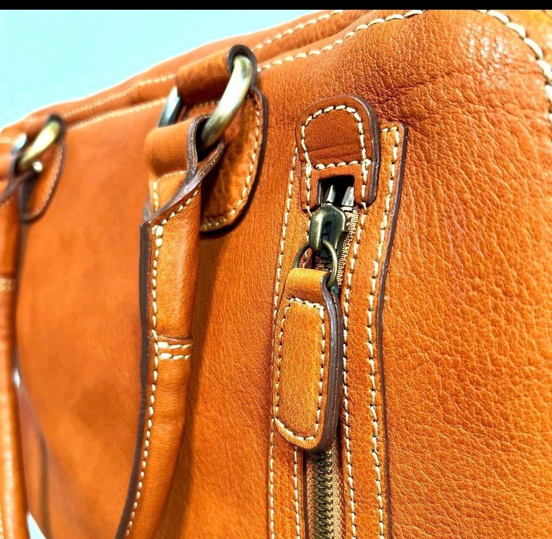 ポルゴン　美品‼︎トーンオイルヌメアンティークボストン(レザーボストン)