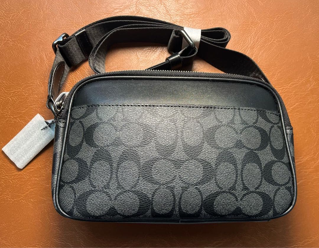 COACH コーチ ショルダーバッグ カメラバッグ シグネチャー ブラック