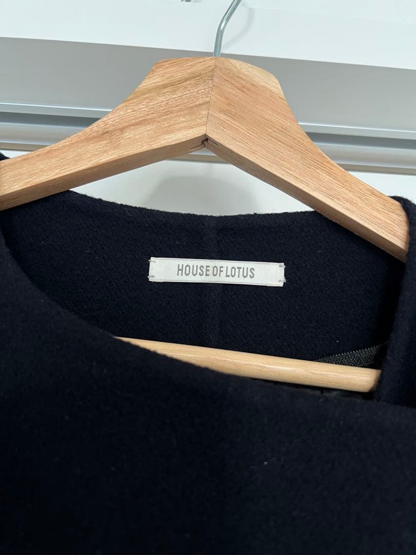HOUSE OF LOTUS ブラック ウールコート
