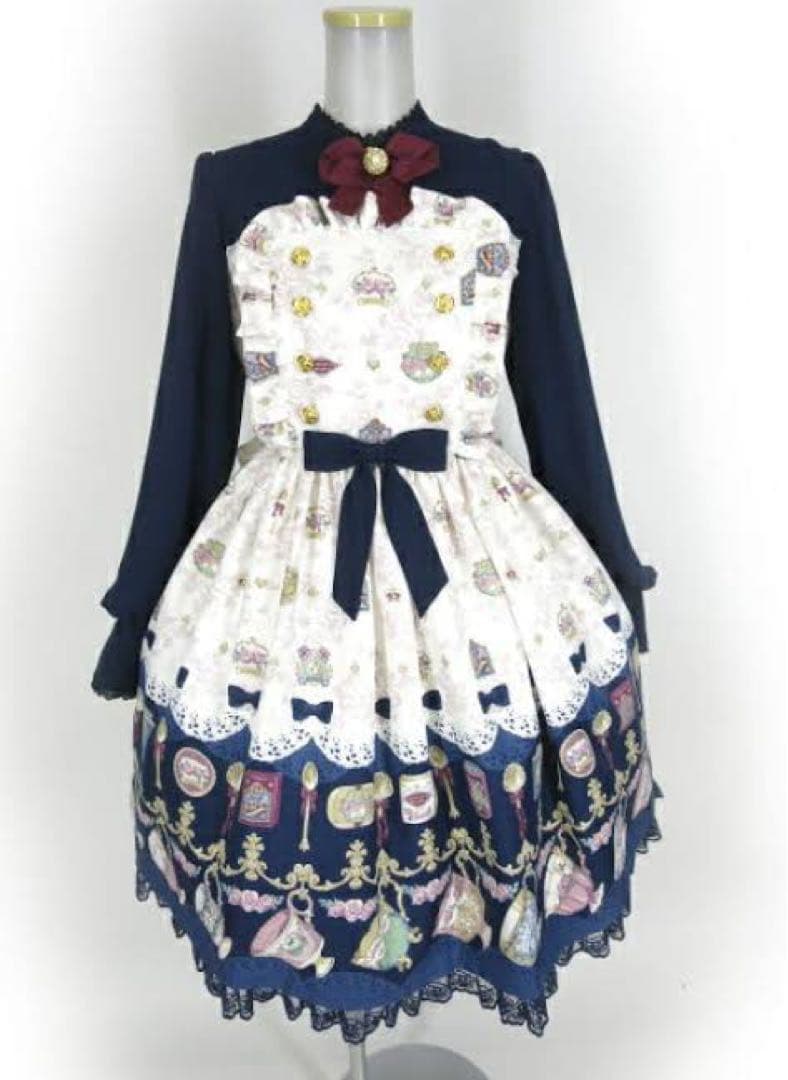 AngelicPretty rose tea garden ネイビー