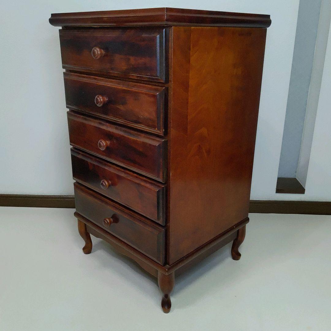 北海道 旭川家具 長谷川家具 hasegawa 民芸 チェスト 5段 送料無料