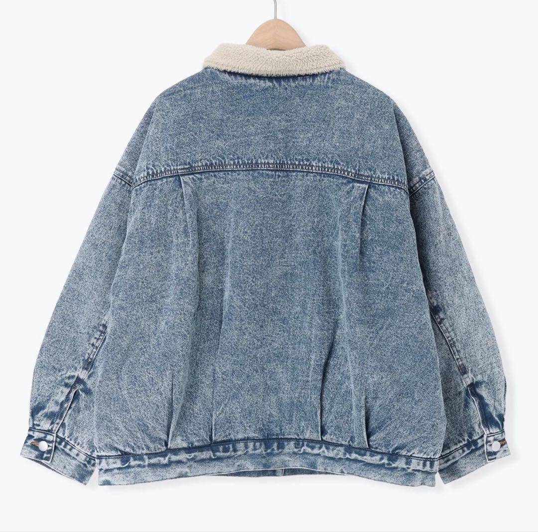 サマンサモスモスジャケット　デニムボアジャケット　ブルー　デニムジャケット