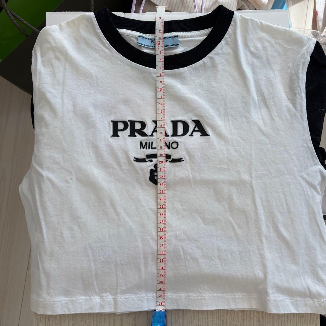 PRADA ロゴプリント クロップドTシャツ M