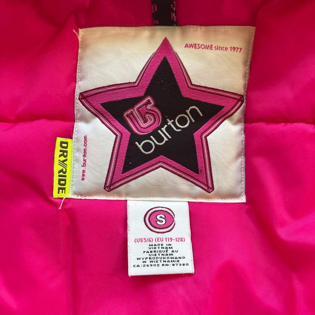 BURTON 子ども用 ピンク ドット柄 スノーウェア
