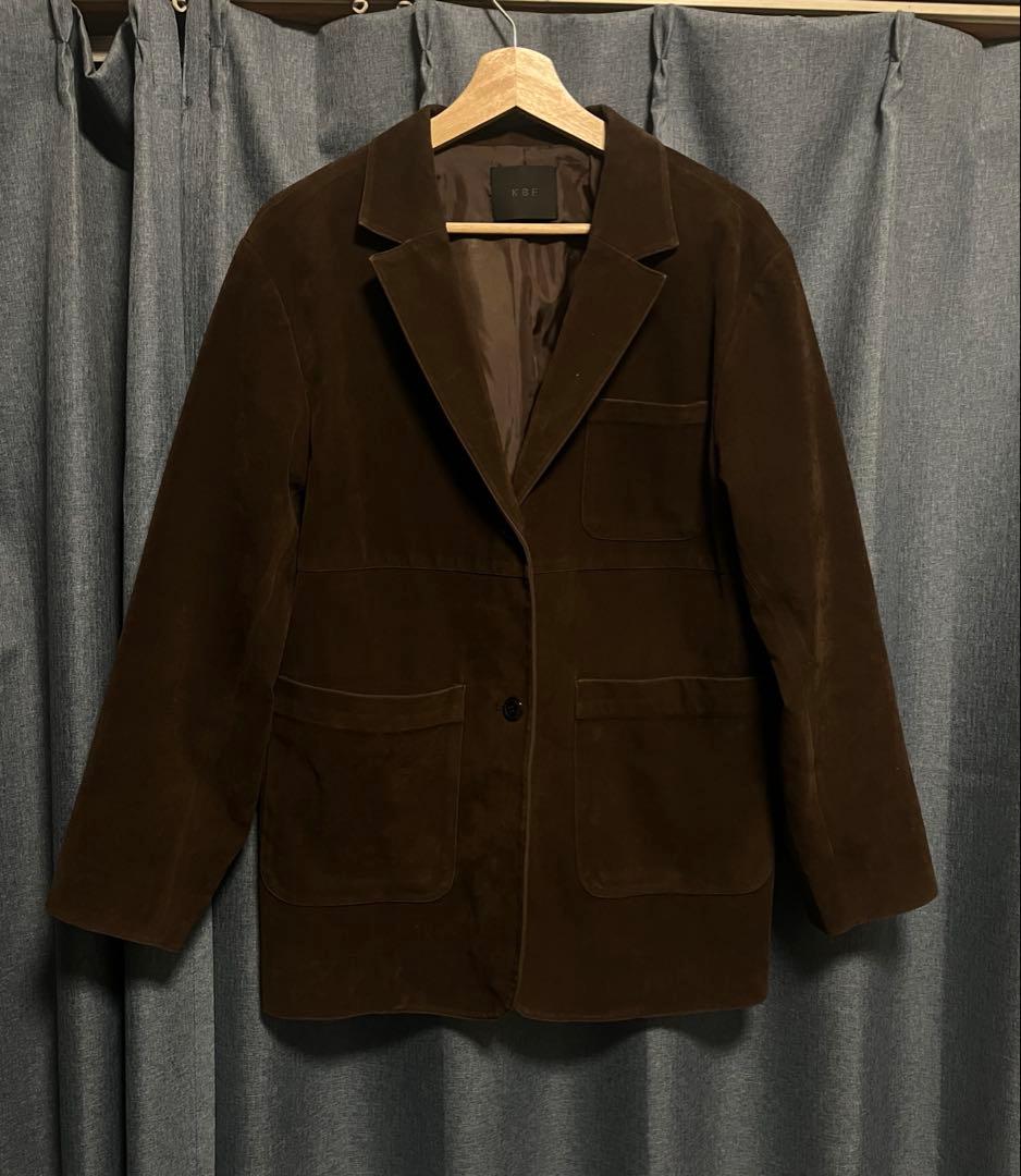 パッチポケットテーラードジャケット　ラポドゥジェム　エコスウェードカバーオール