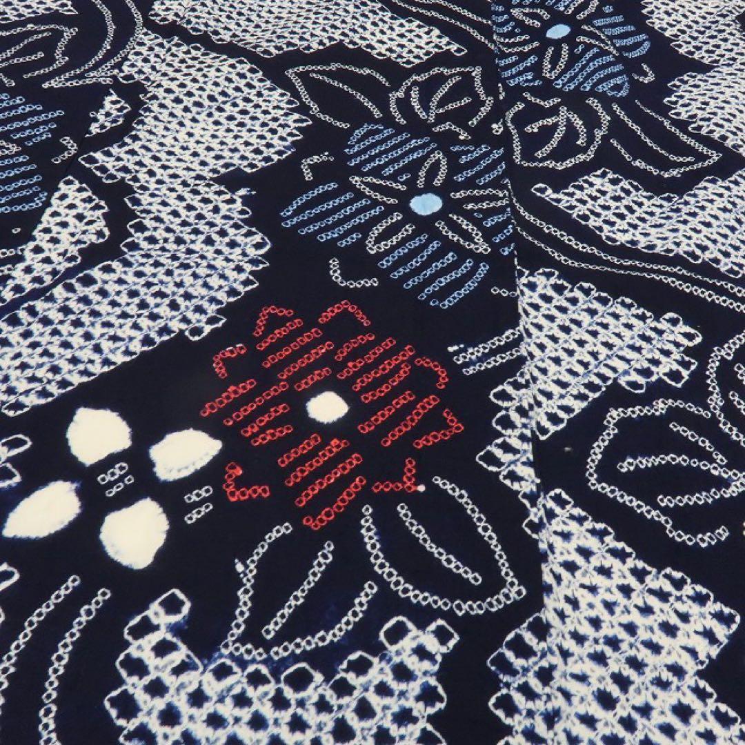 Gatti✺美品 有松鳴海絞り 綿 トールサイズ 高級浴衣 A3475