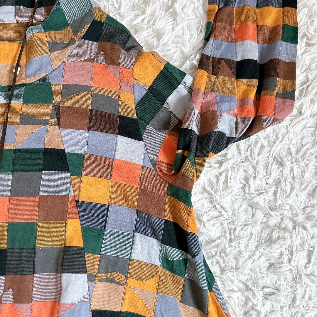 美品⁂センソユニコ⁂ジウ⁂長袖プルオーバー　総柄　ジャガード　チェック　花柄　L