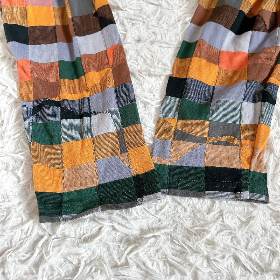 美品⁂センソユニコ⁂ジウ⁂長袖プルオーバー　総柄　ジャガード　チェック　花柄　L