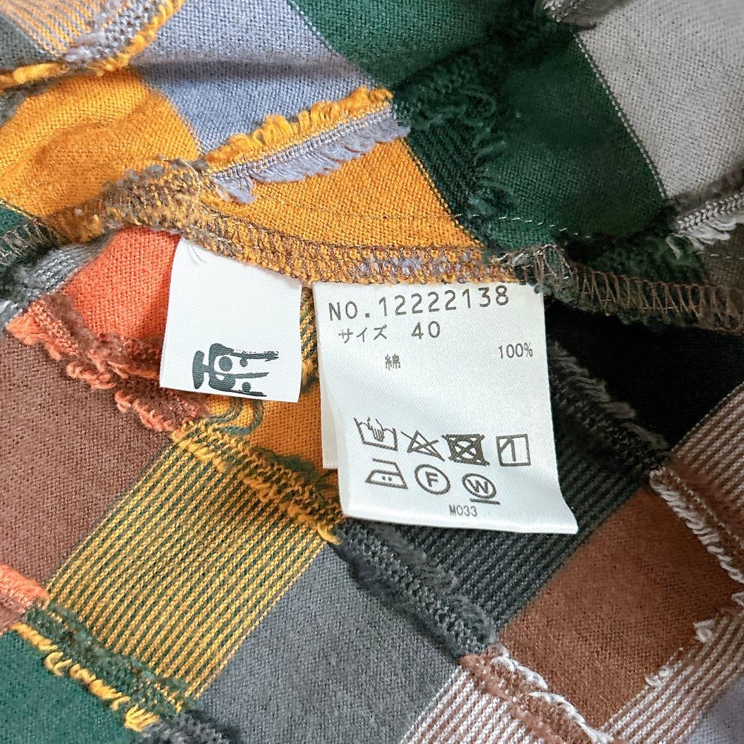 美品⁂センソユニコ⁂ジウ⁂長袖プルオーバー　総柄　ジャガード　チェック　花柄　L