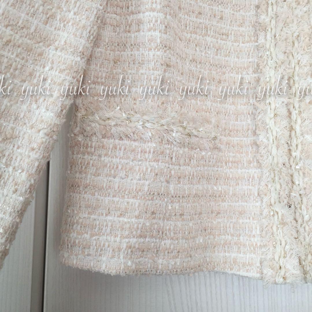 【新品タグ付き】ANAYI リボンヤーン ツイード クルージャケット 36