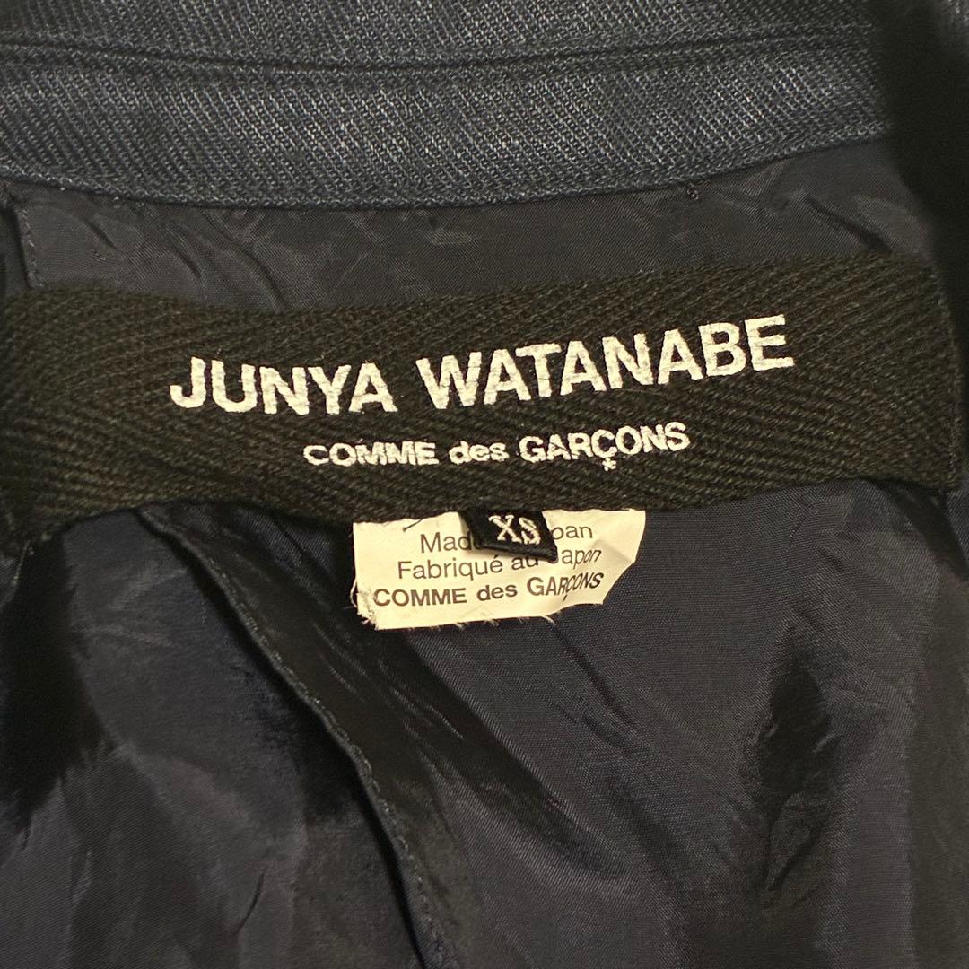 ジュンヤワタナベ コムデギャルソン リネン 麻 袖口スリッド 紺 ネイビー