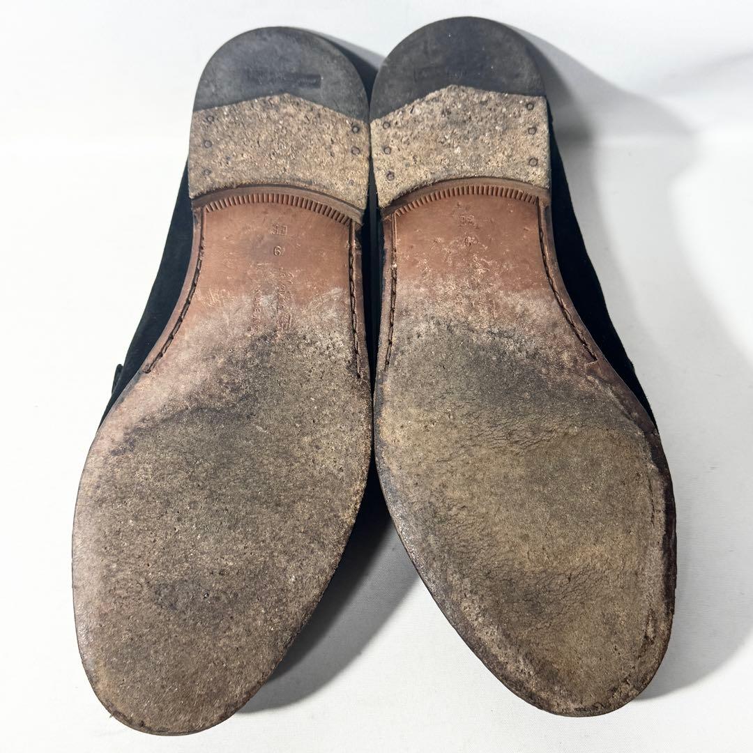 サルヴァトーレフェラガモ ガンチーニ金具 スエード ローファー 黒 9EE 革靴