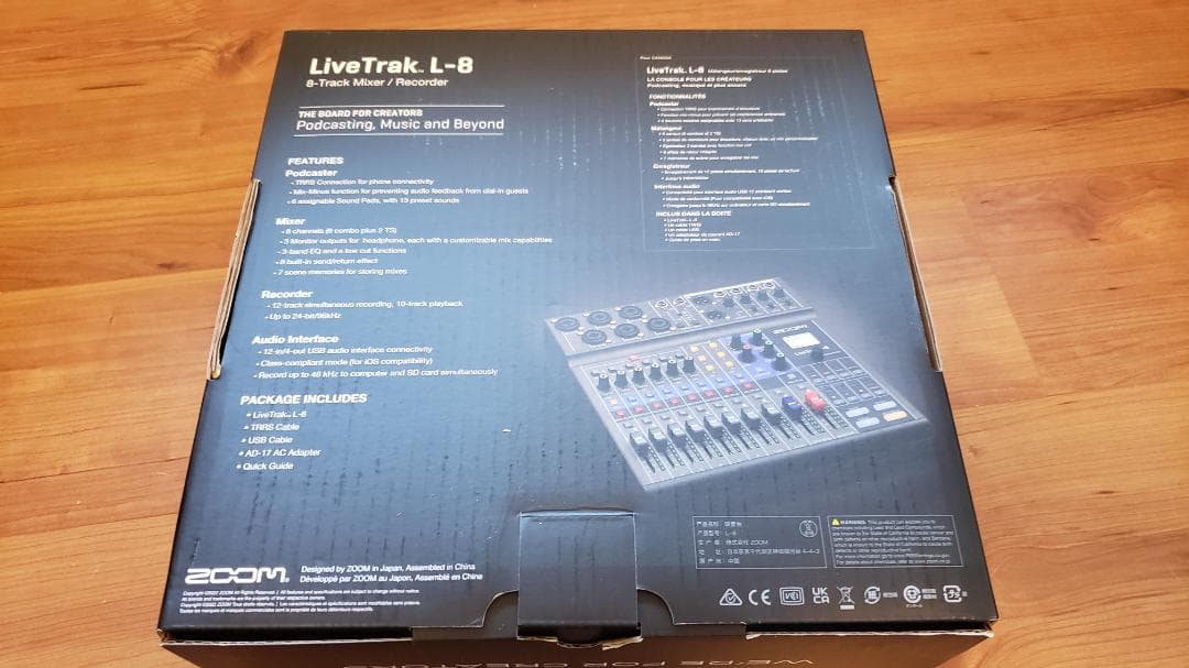 ZOOM LiveTrak L-8 ミキサー