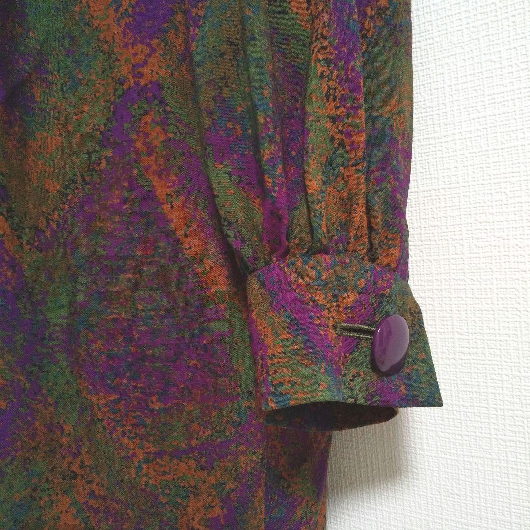 ky261 GIVENCHY コクーン ワンピース モザイク風プリント 毛100