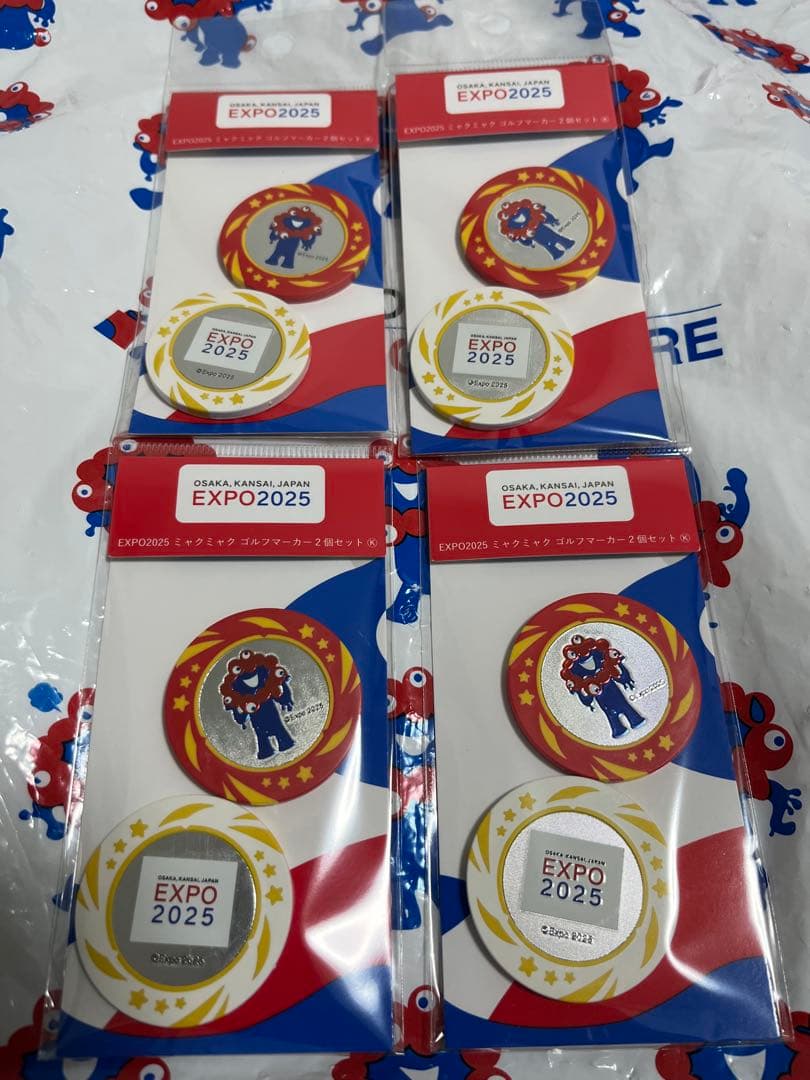 【万博会場限定】関西万博　ゴルフマーカー 4セットミャクミャク　ゴルフコンペ景品
