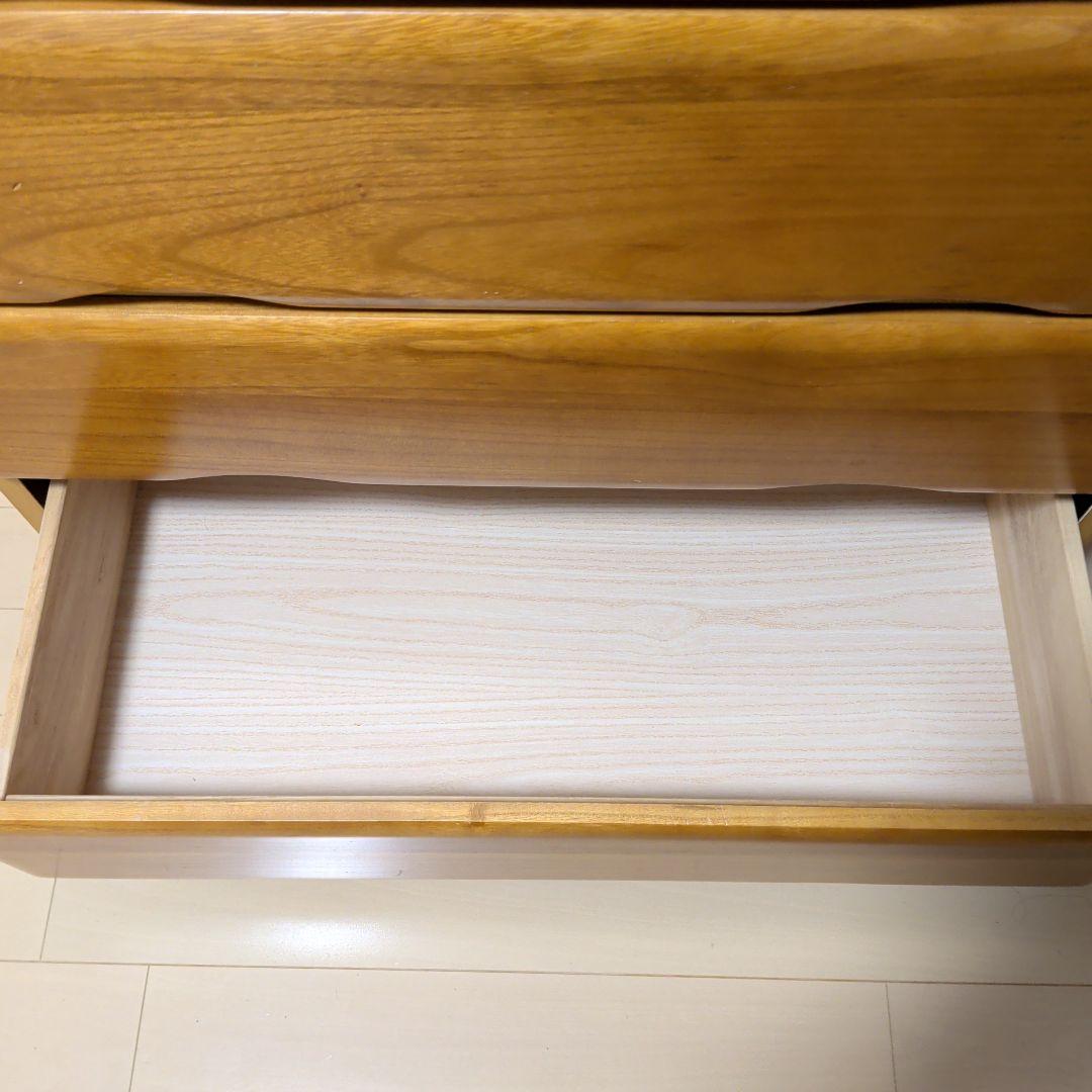 【送料込み】ナチュラル色 木製チェストタンス 5段