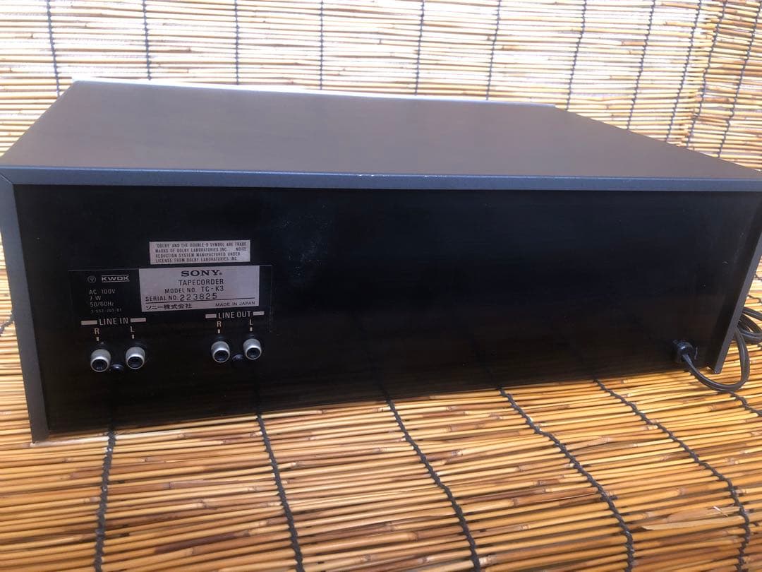 SONY TC-K3 カセットデッキ　修理済 完動品