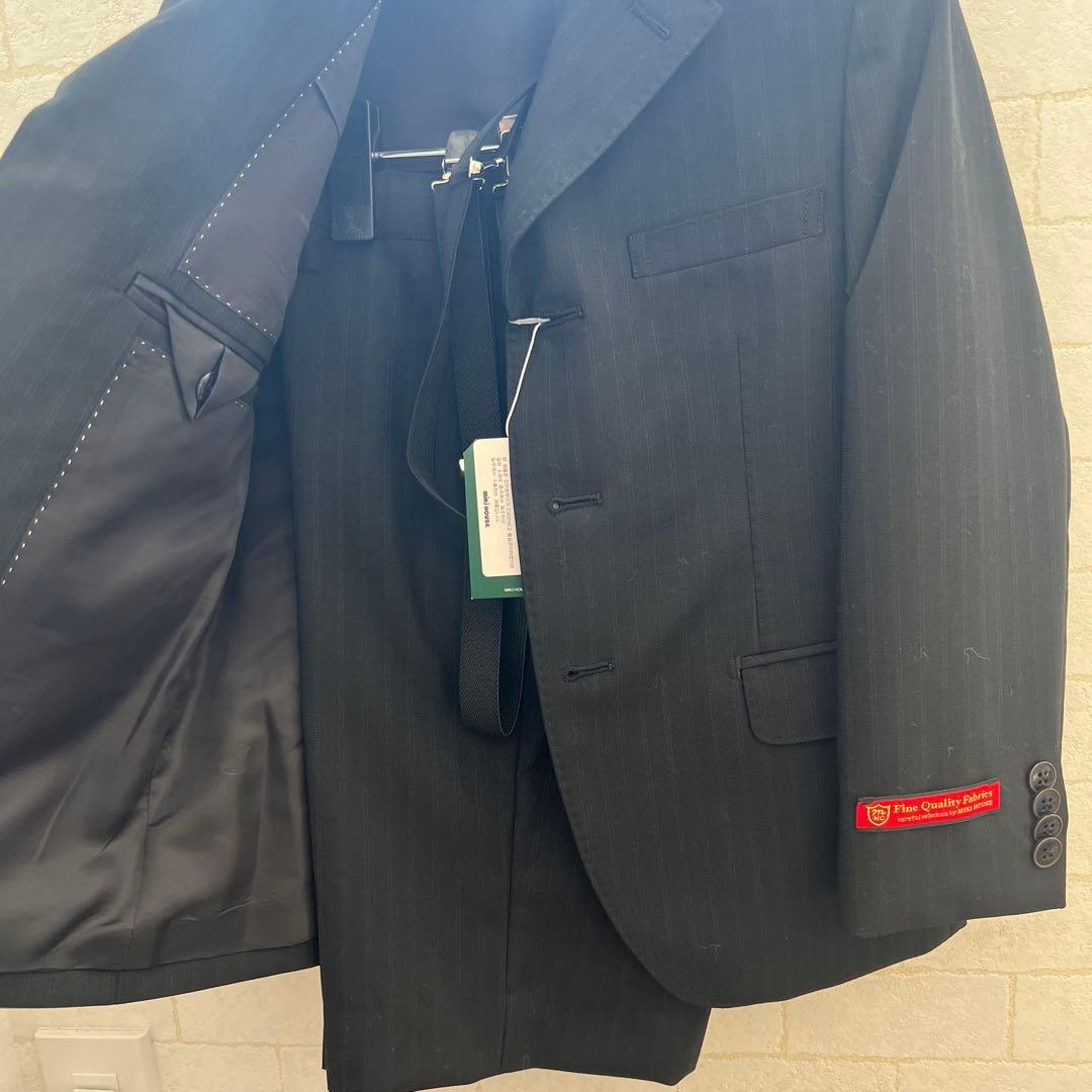 ミキハウス 黒 ストライプ スーツ