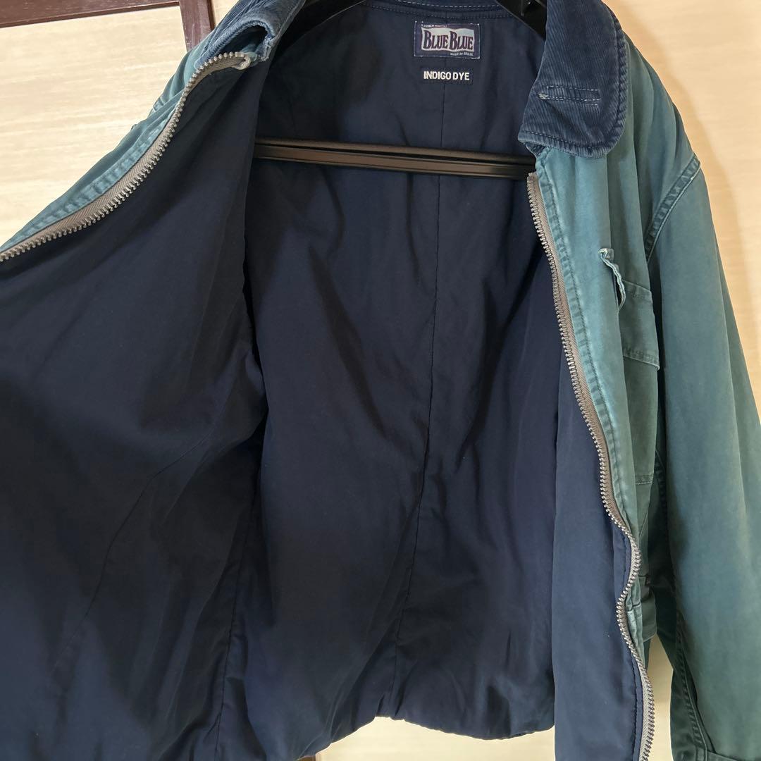 BLUE BLUE ブルーブルー インディゴ 中綿ミリタリージャケット　Mサイズ