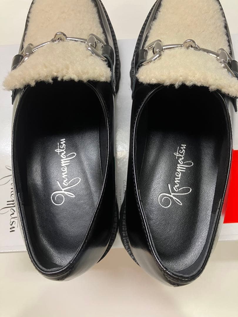 銀座かねまつ ファービット厚底ローファー 23.0cm