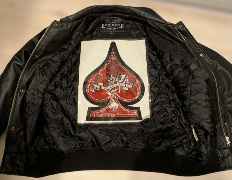 AVIREX オールレザー スタジャン