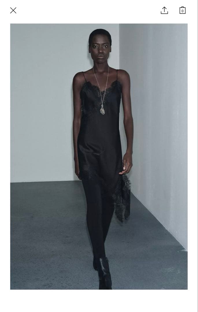 ZARA ♡ 【新品未使用】アシンメトリーレースワンピース Mサイズ