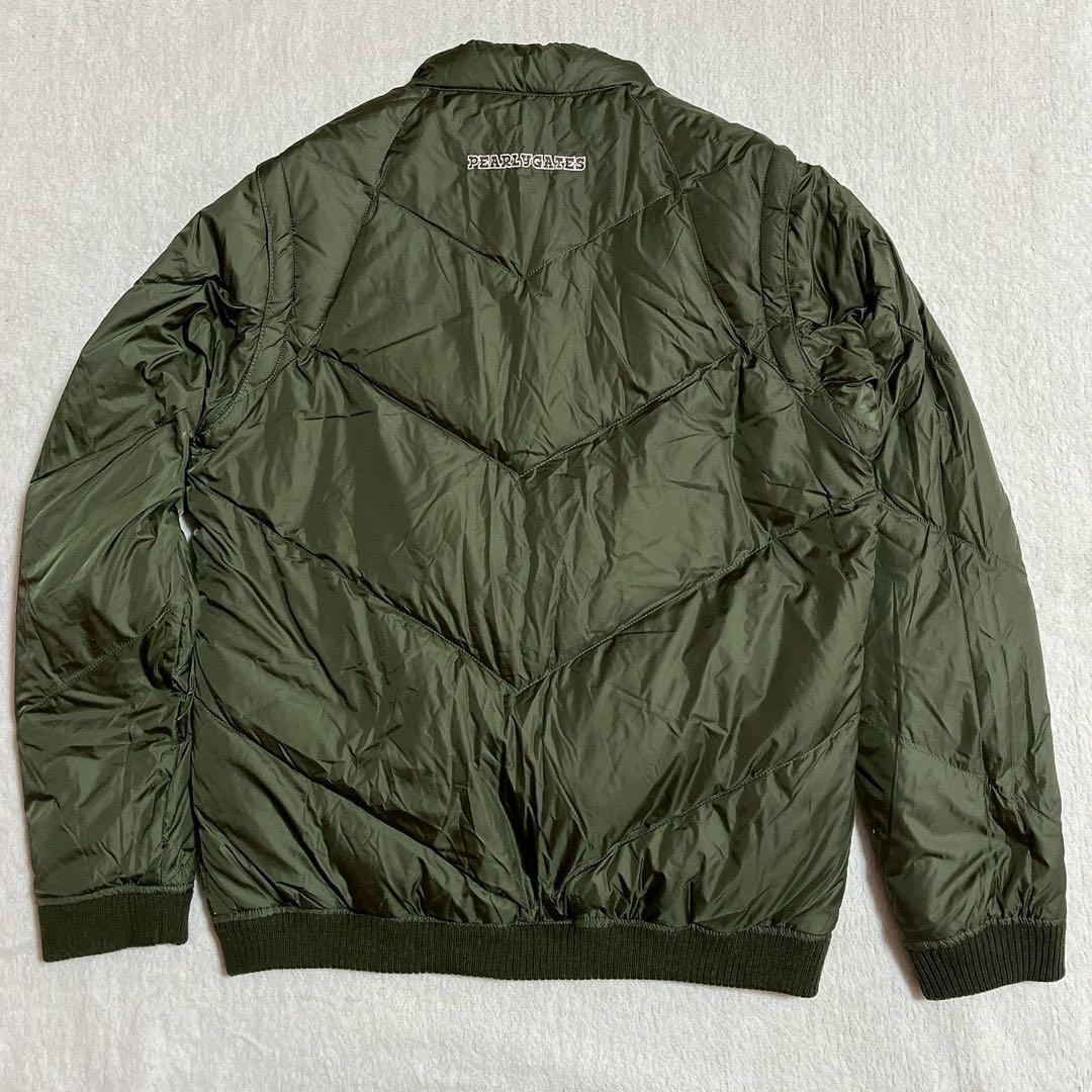 極美　パーリーゲイツ　リバーシブル　ダウン　ジャケット　ベスト　水玉　ドット　L