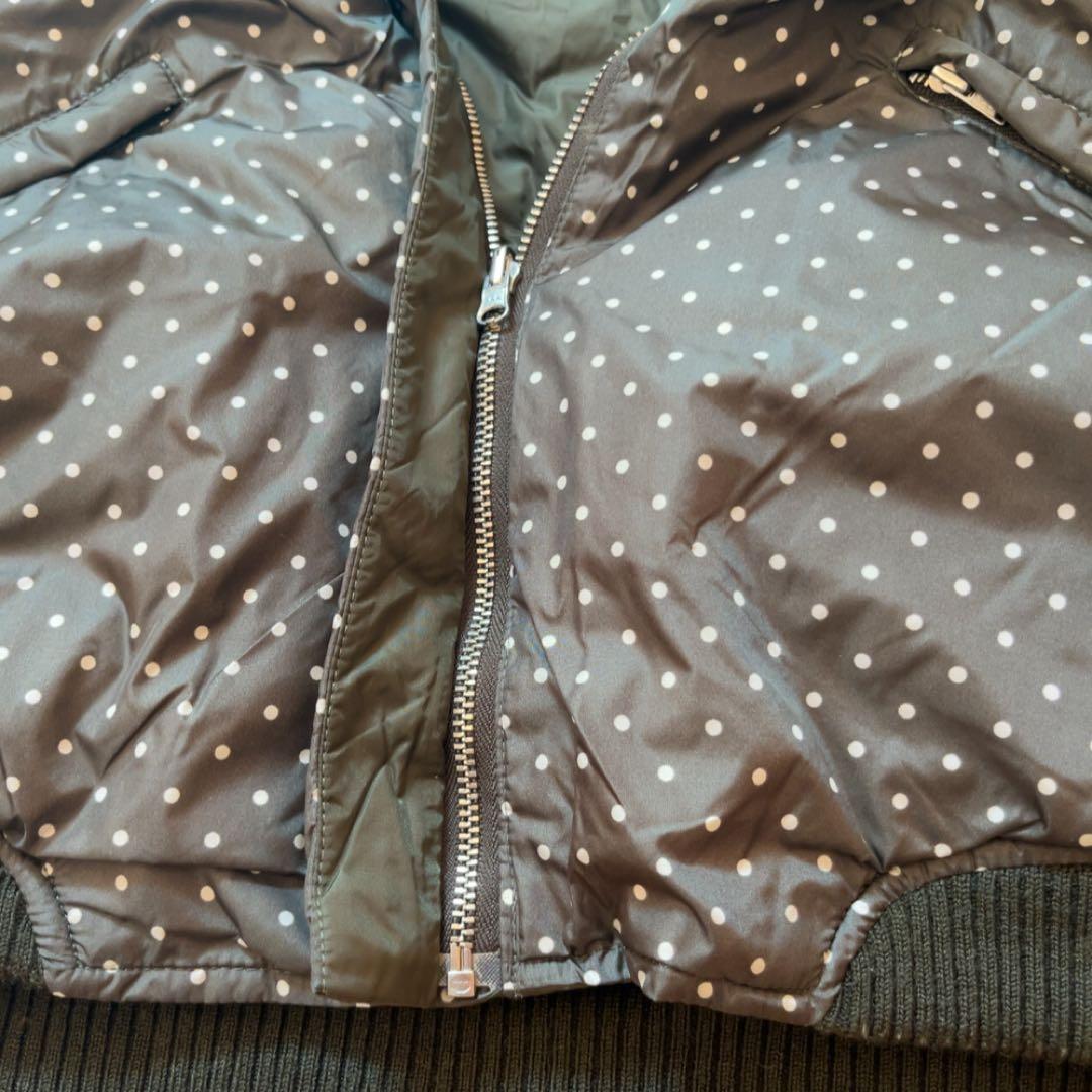極美　パーリーゲイツ　リバーシブル　ダウン　ジャケット　ベスト　水玉　ドット　L
