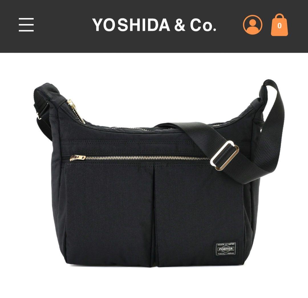 【未使用】PORTER　吉田カバン　ブラックショルダーバッグ