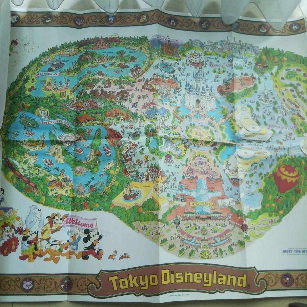 希少 昭和レトロ 東京ディズニーランド マップ