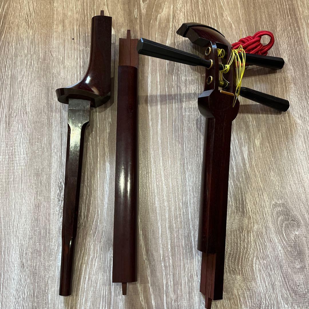 お稽古　紅木　地歌　三味線　ケースつき