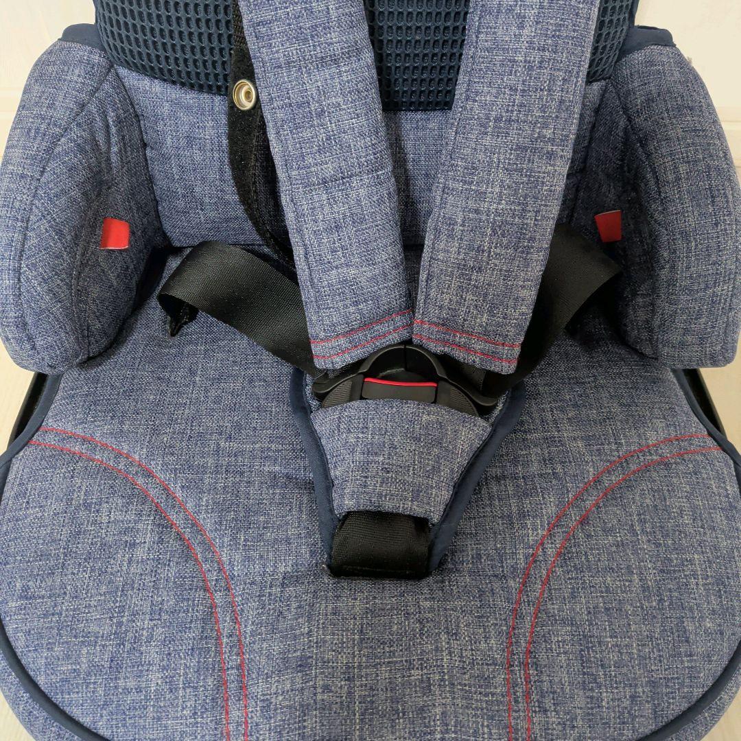 【美品】日本育児 ISOFIX・シートベルト トラベルベストEC Fix デニム