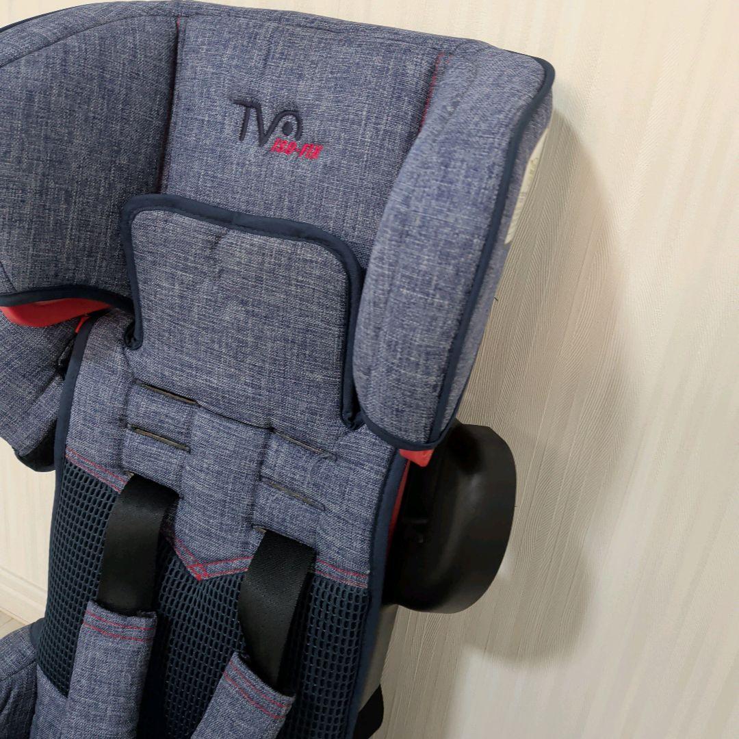 【美品】日本育児 ISOFIX・シートベルト トラベルベストEC Fix デニム