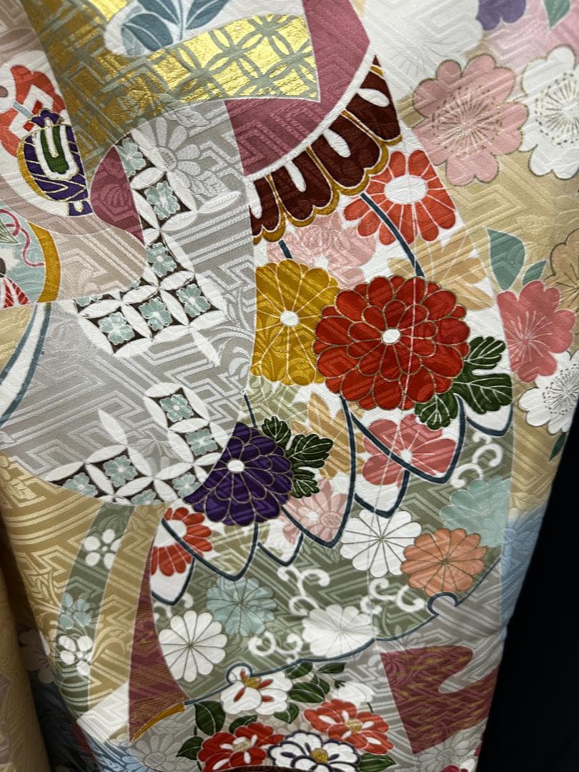 千總 高島屋誂え ピンク地染め分け 誰が袖 振袖 フルセット