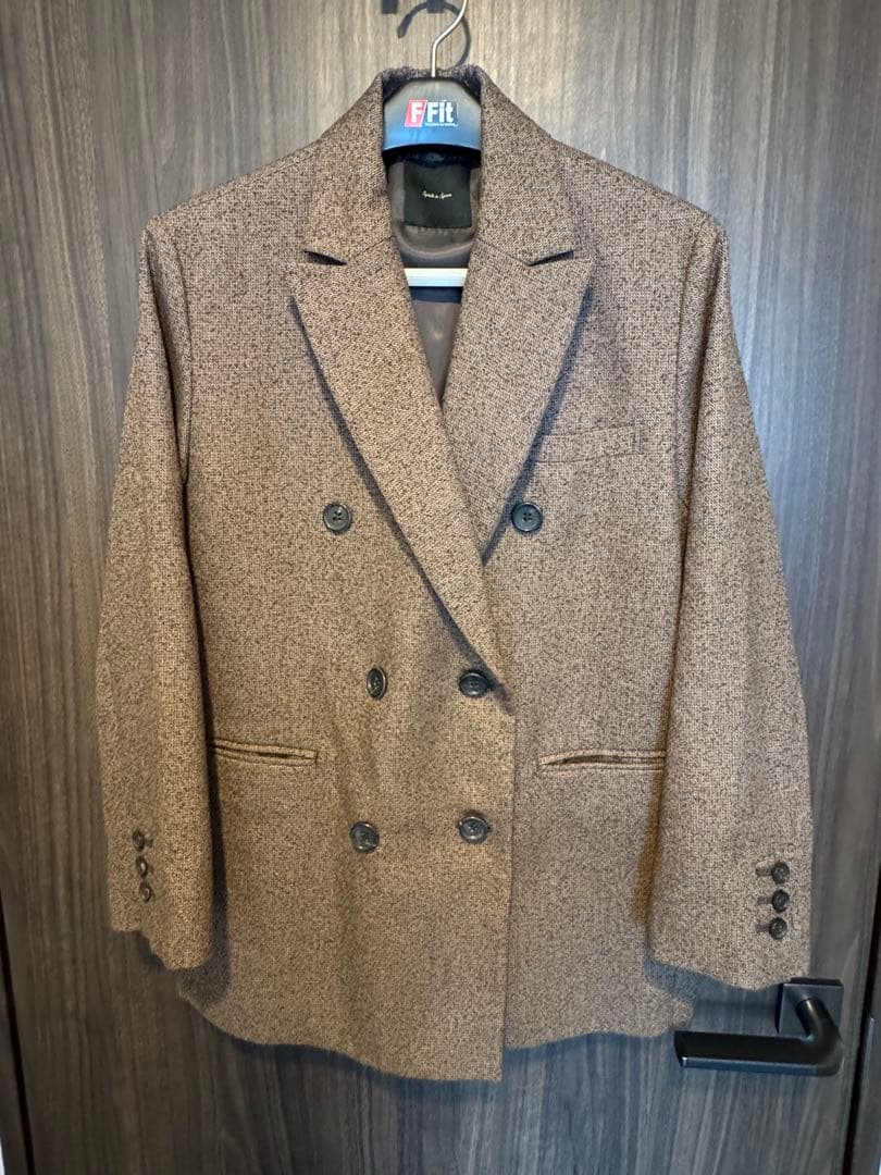 spick&span スピック&スパン　リングツイードダブルブレストジャケット
