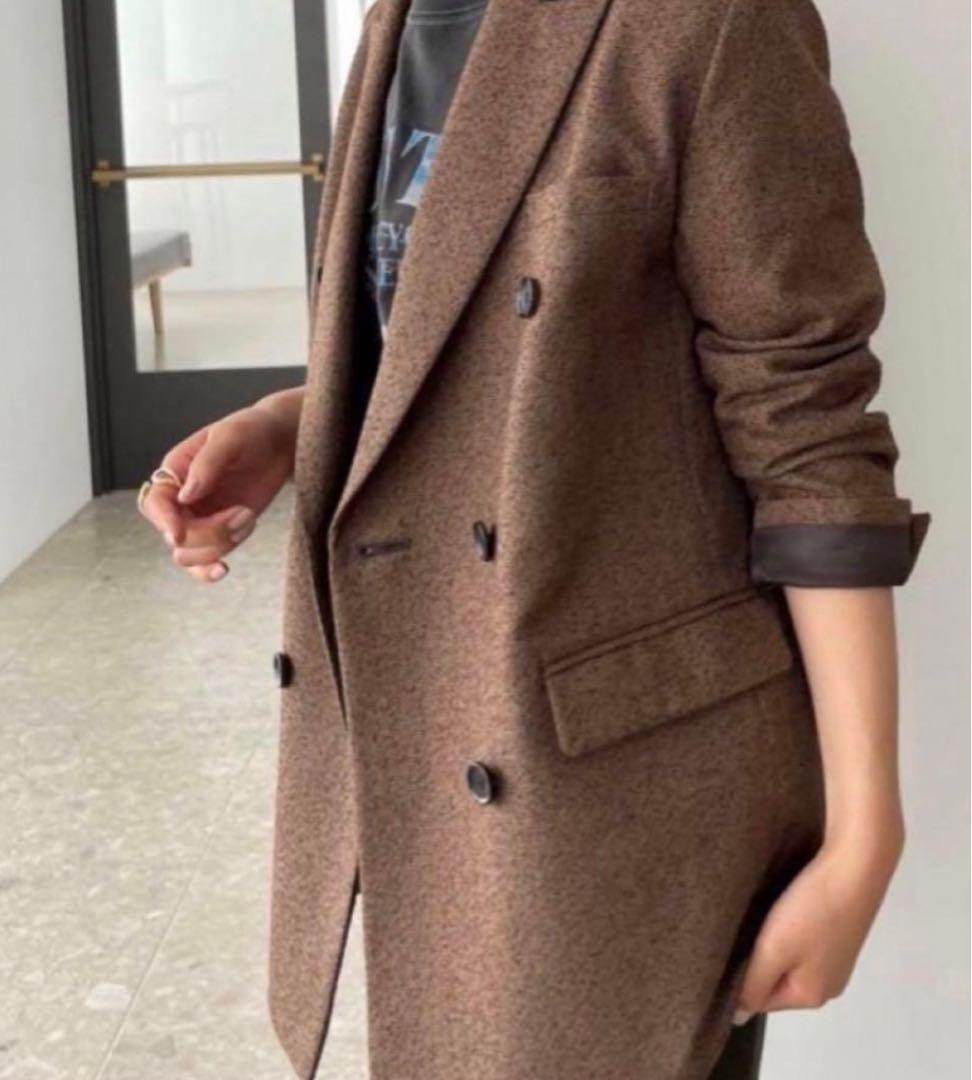 spick&span スピック&スパン　リングツイードダブルブレストジャケット