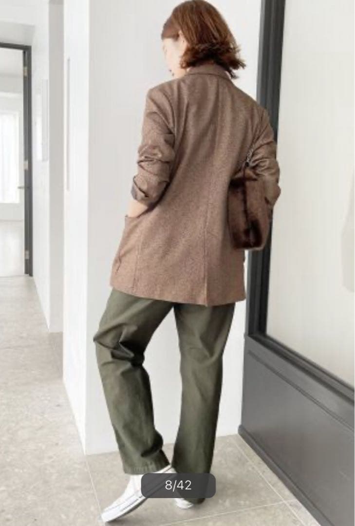 spick&span スピック&スパン　リングツイードダブルブレストジャケット