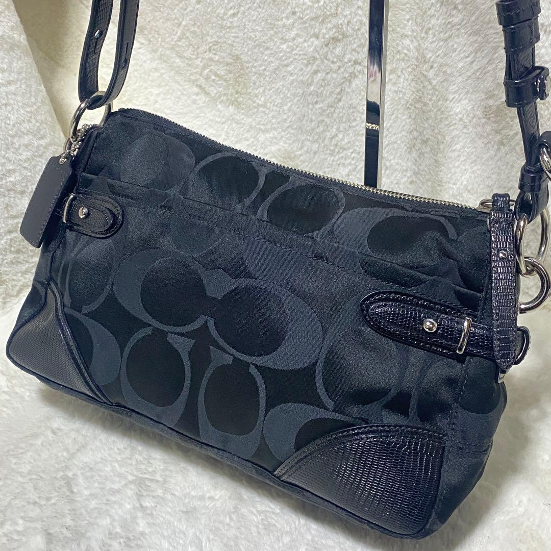 【美品】コーチ　COACH ワンショルダー　シグネチャー　キャンバス　バッグ