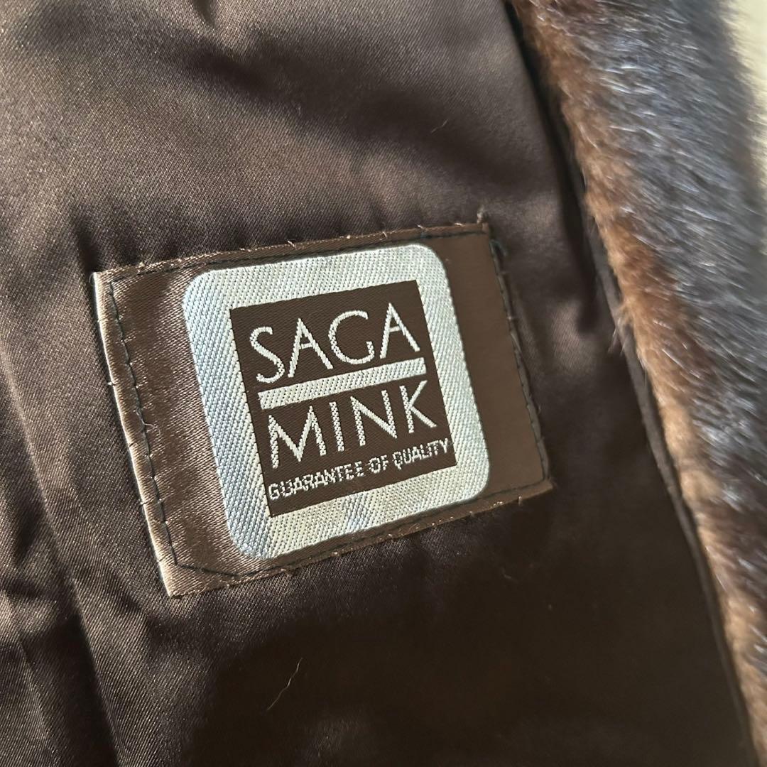 希少✨サガミンク ランブルトン オンワード デミバフミンク ファーコート ロゴ