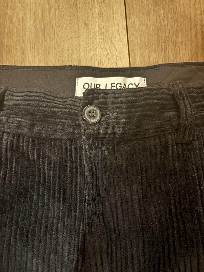 OUR LEGACY チノ 22 ブラック コーデュロイ