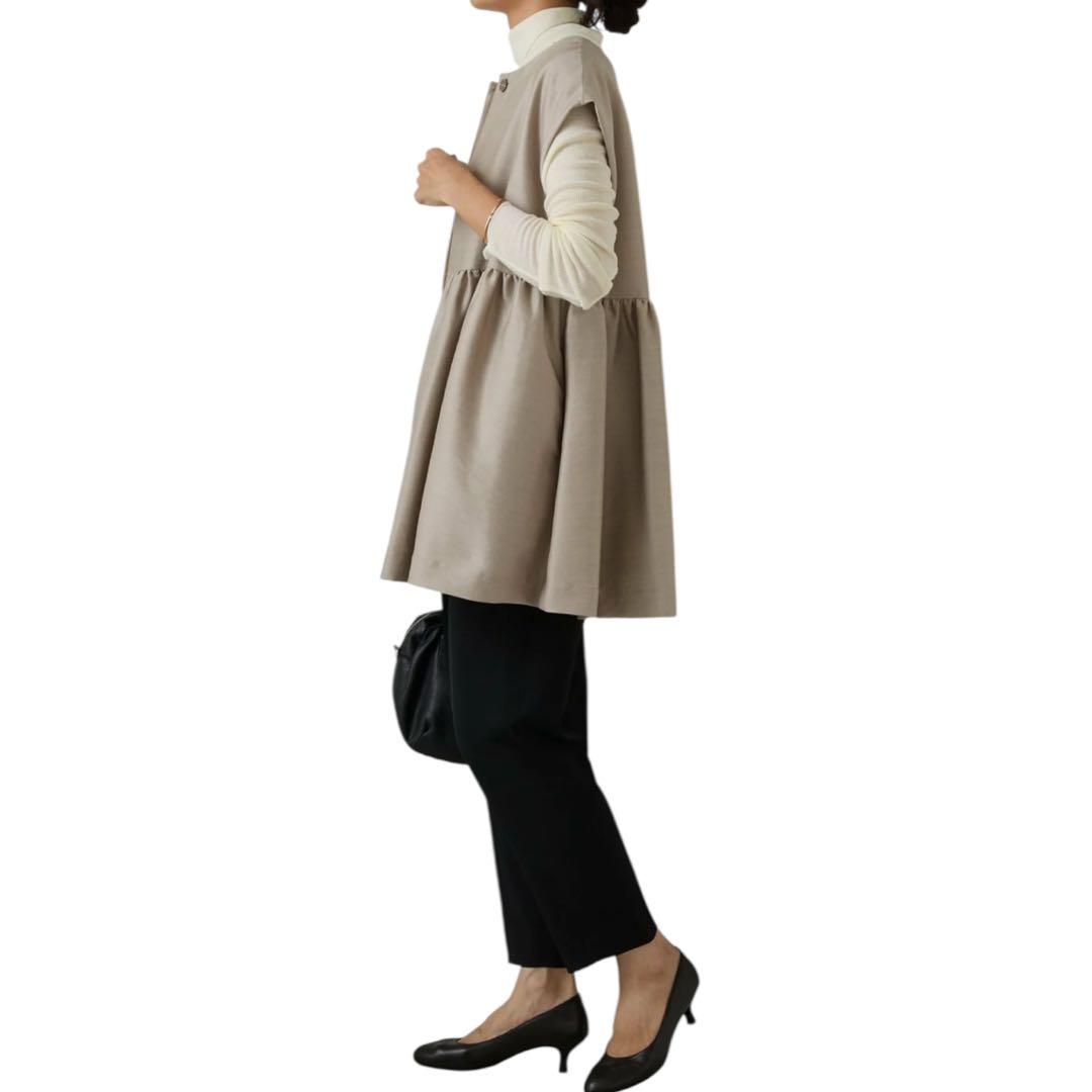 美品　今期　ビアズリー　ギャザージレ　LIVETART ベージュ　フリーサイズ