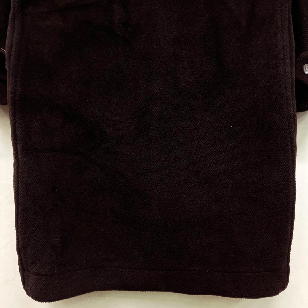 80s ロングダッフルコート イングランド製 ブラウン フード VINTAGE