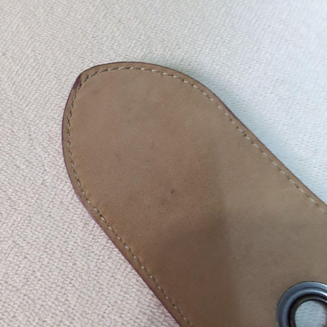 希少美品 PRADAラウンドシェイプ スエード/レザー レディースデザインベルト