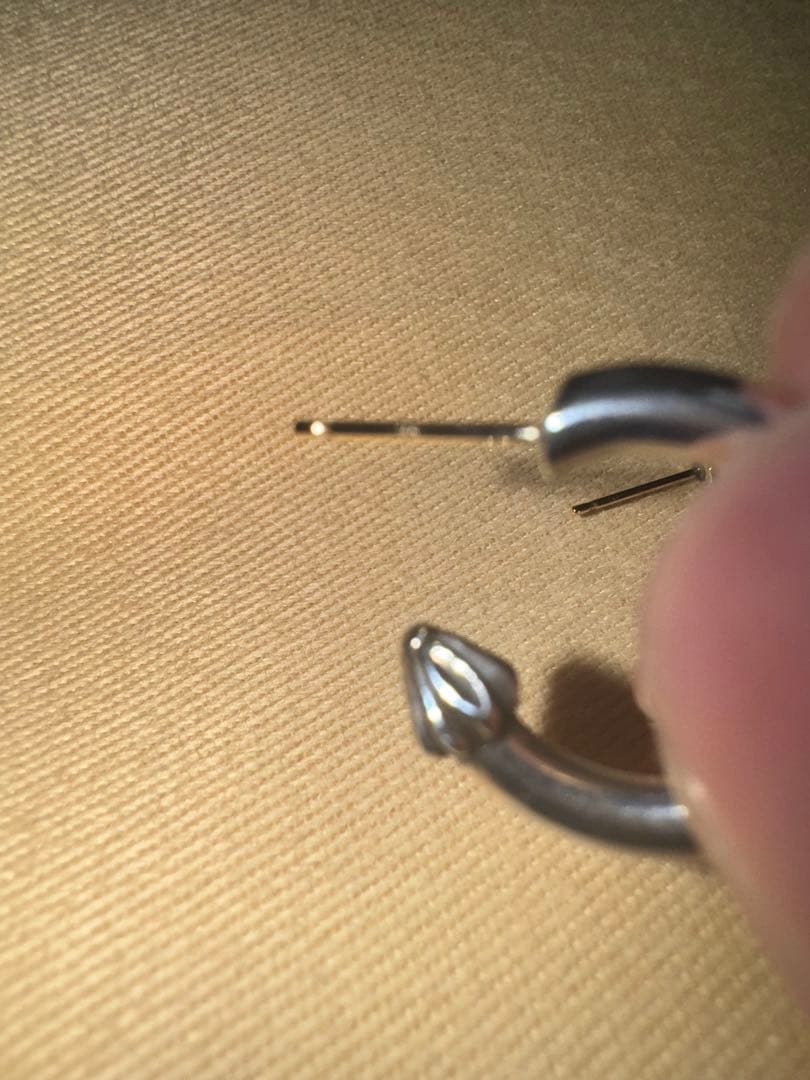 クロムハーツ プレーンフープシルバーピアス2個